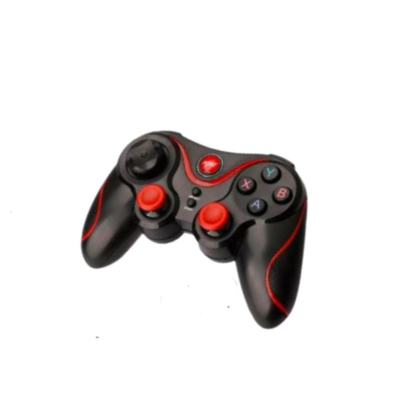 Controler Wireless X3, Bluetooth, Compatibil iOS/Android/Windows, Baterie Reincarcabila, Negru/Rosu
