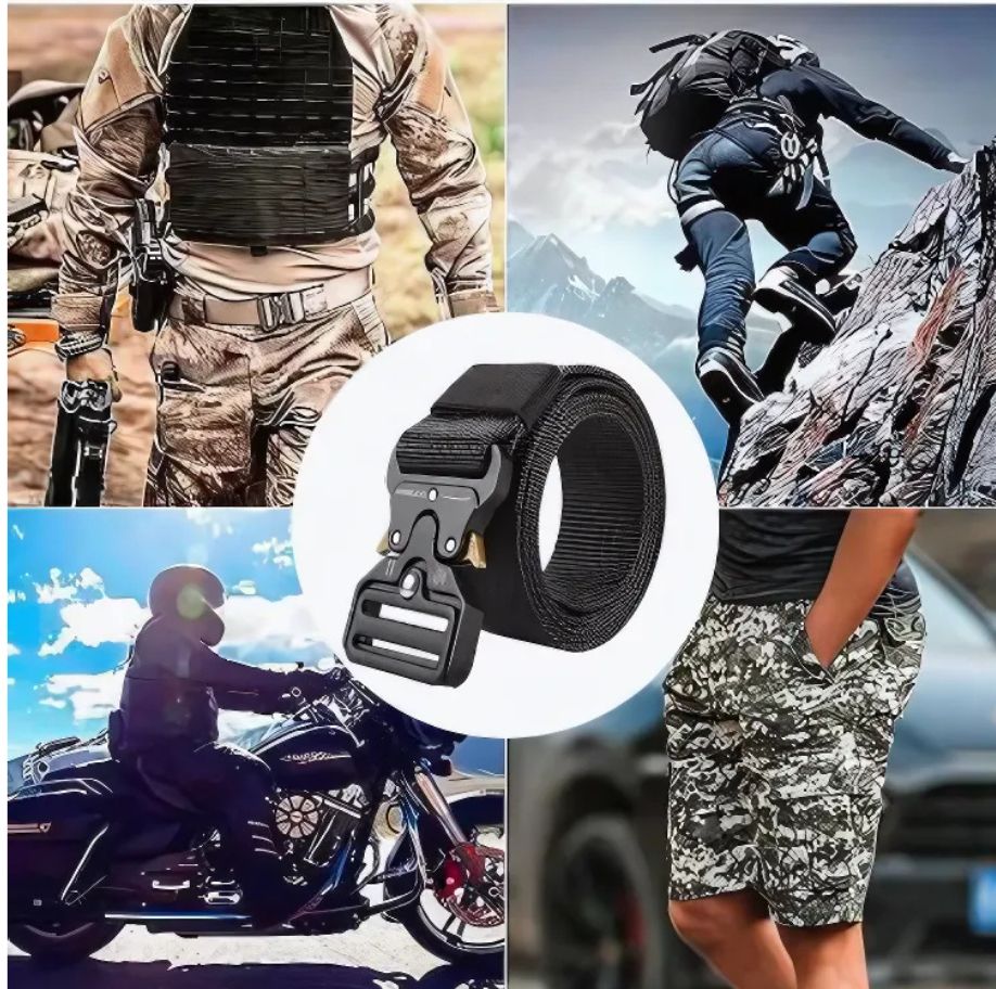 Curea Tip Centura Tactical Combat, Unisex, 131x3.8 cm, Negru