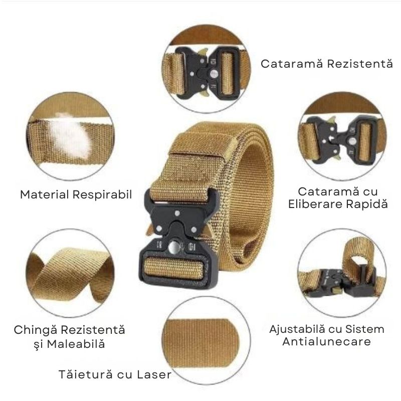 Curea Tip Centura Tactical Combat, Unisex, 131x3.8 cm