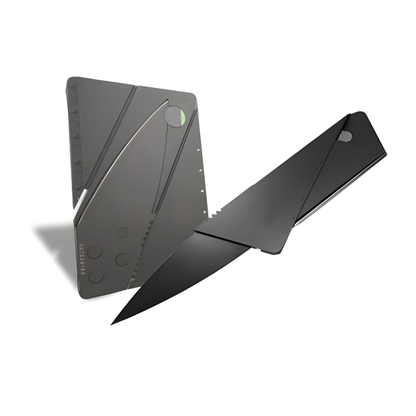 Cuțit Portabil tip card, Ultra Subțire, Transformabil, Lama Inox 65mm, Design Compact pentru Buzunar