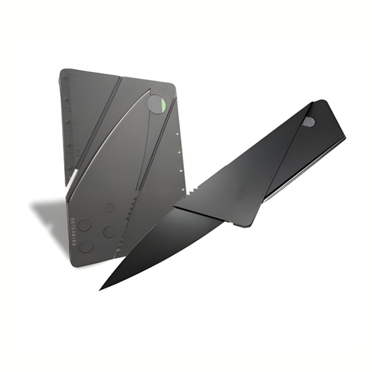 Cuțit Portabil tip card, Ultra Subțire, Transformabil, Lama Inox 65mm, Design Compact pentru Buzunar
