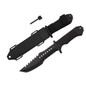 Cutit camping Cribeau, lama fixa otel inoxidabil, strat negru, maner antiderapant, 31cm