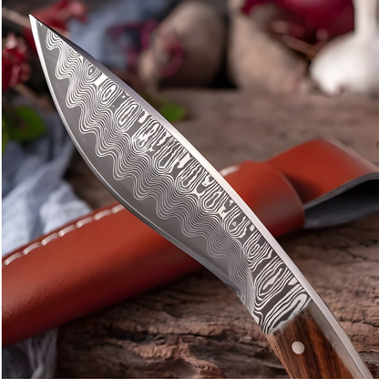 Cutit Outdoor Fix 19 cm Lama Inox Maner Ergonomic cu Husa - Camping Drumetii