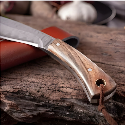 Cutit Outdoor Fix 19 cm Lama Inox Maner Ergonomic cu Husa - Camping Drumetii