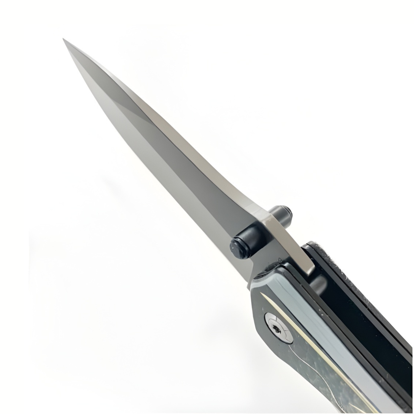 Cutit Pliabil Outdoor 22.5 cm, Lama Inox cu Liner Lock, Maner Lemn Metal Plastic, Clip Curea, Cutit Multifunctional pentru Camping si Drumetii