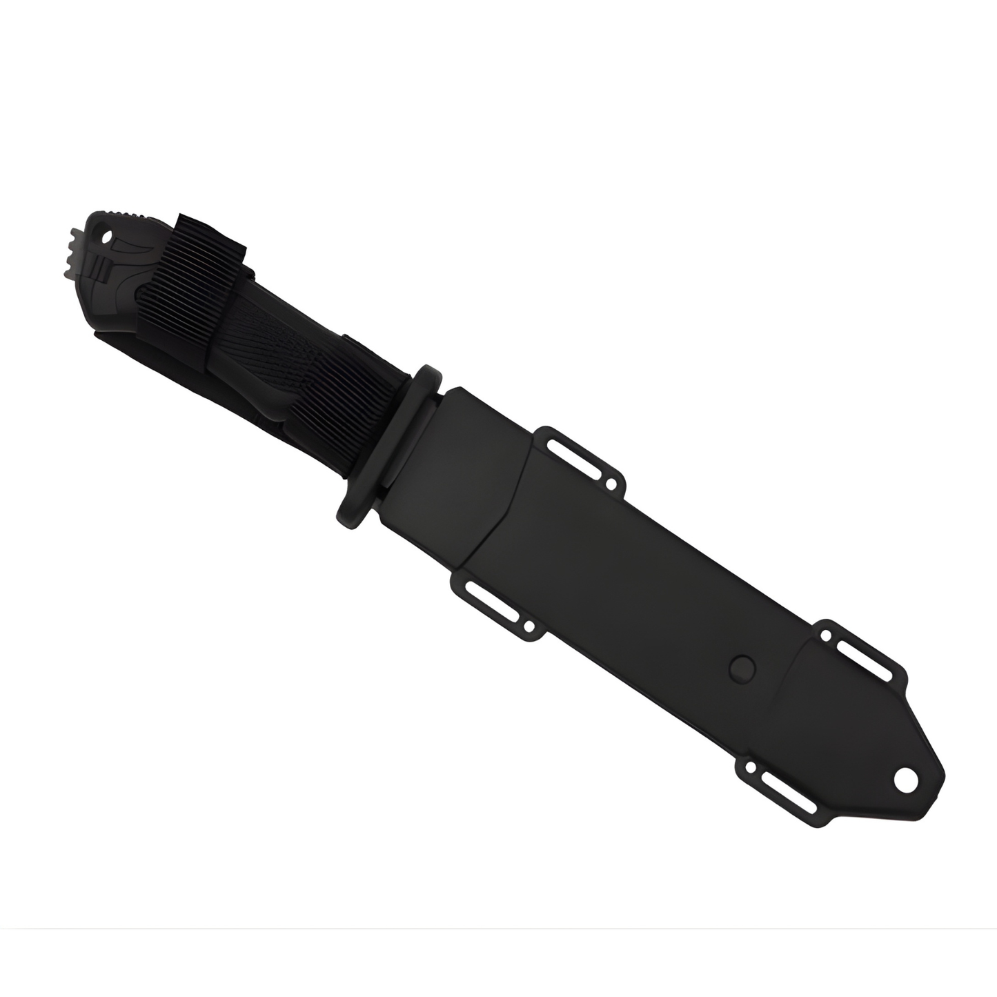 Cutit camping Cribeau, lama fixa otel inoxidabil, strat negru, maner antiderapant, 31cm