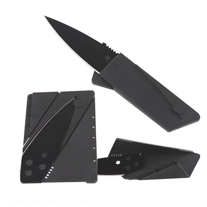 Cuțit Portabil tip card, Ultra Subțire, Transformabil, Lama Inox 65mm, Design Compact pentru Buzunar