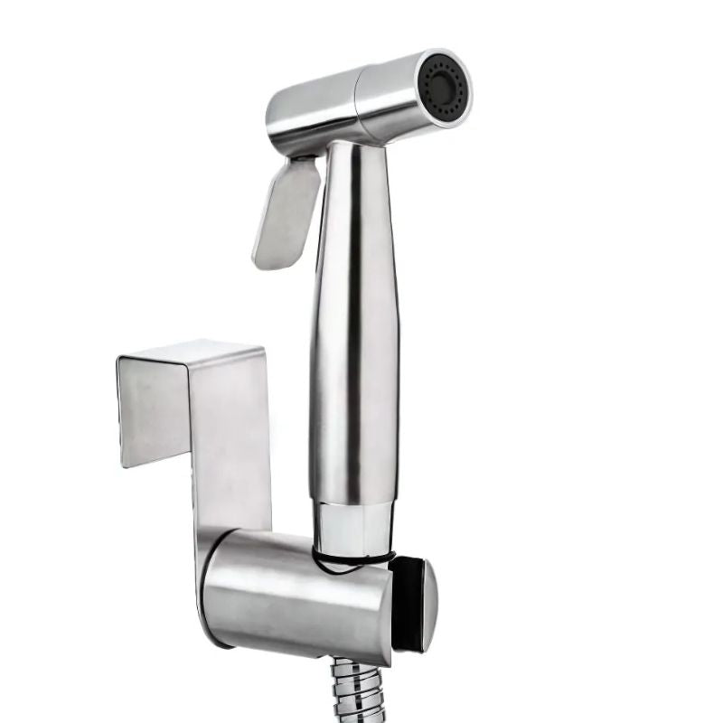 Cap Dus cu Functie Bideu, Cap T, cu Furtun Protectie Metal 1.43 m, Sistem Agatare, Mufa Racord si Accesorii