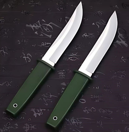 Cutit Vanatoare Pumnal 440C, Lama Otel Inoxidabil, Husa Protectie, Verde Masliniu, 21 cm