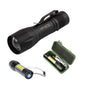 Lanterna LED CREE + COB, Zoom, 1000 Lumeni, Aluminiu, Rezistenta Apa, USB, 10 cm