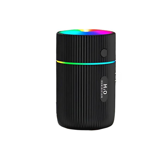 Umidificator aer cu ultrasunete si difuzor de parfum, USB, 220 ml, Negru, Compact, 68 x 68 x 115 mm